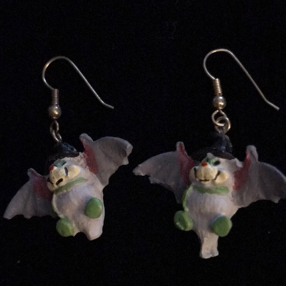 Vintage Halloween Bat earrings